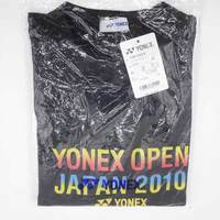 【中古・未使用品】ヨネックス バドミントン オープン 日本 2010 プラシャツ ドライシャツ O ブラック YOB10424 メンズ YONEX