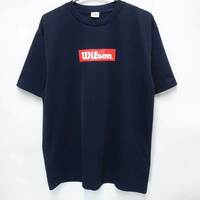 【中古】ウイルソン 70th 全日本 チャンピオンシップ バドミントン プラシャツ ドライシャツ 吸収速乾 XL ネイビー メンズ Wilson