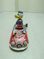 Linemar Tin Windup Disney Donald Duck The Driver　ラインマー　ゼンマイ動作　ドナルドダック　ザ・ドライバー