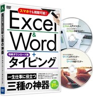 Excel＆Word＋タイピングLite 一生役立つ三種の神器 タイピング練習 エクセル ワード Office365 2019 2016 2013 2010対応 DVD2枚組 A44