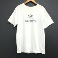 □ARC'TERYX 半袖Tシャツ M(175/102A) 白 アークテリクス メンズ プリント 24013 Arc Word T Shirt SS 複数落札同梱OK B240418-3●