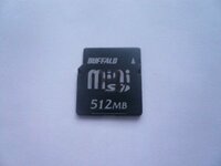 1枚　BUFFALO　miniSDカード　512MB　