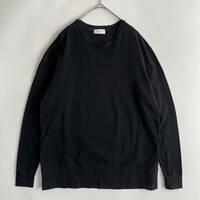 EN ROUTE size/1 (c) アンルート 長袖 Tシャツ カットソー ロンT スウェット ブラック 黒無地 日本製