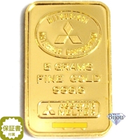 純金 インゴット 24金 三菱マテリアル 5g 流通品 K24 ゴールド バー 保証書付 送料無料.