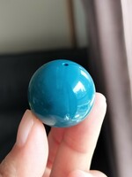 高級緑松石　高磁　深地球藍　ターコイズ　トルコ石　ビーズ　素材　26mm
