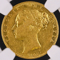 英国1842年 ソブリン金貨 NGC AU55 ヴィクトリア・ヤング 特年号