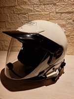 SHOEI　J-FORCE2　白バイSP 16タイプのヘルメット　KTEL タンデムアンプ等フルセット&SONY ヘルメットサイドマウント付き　