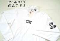 ☆新品☆PEARLY GATES パーリーゲイツ / PG89 ネック×袖 ロゴデザイン モックネックシャツ / サイズ６