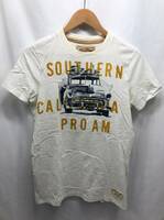 HOLLISTER CALIFORNIA プリント Tシャツ 半袖 S オフホワイト メンズ レディース ホリスター 24042501