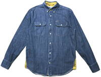 お洒落！◆TOMMY トミーヒルフィガー 別布使用 デニムシャツ◆Lサイズ（身長176-178センチ位）
