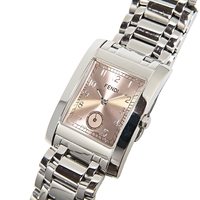 FENDI 7000G フェンディ スクエア スモセコ クォーツ 腕時計 ピンク系文字盤 純正ベルト 007FCZFI35