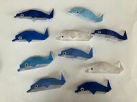 ハンドメイド 折り紙 イルカ　10匹　壁面飾り 幼稚園　施設