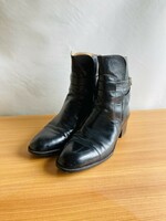 GUCCI Vintage グッチ ビンテージ レザー ショートブーツ ブラック サイドファスナー ジッパー 靴