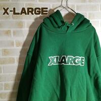 X-LARGE エクストララージ パーカー プルオーバー 緑 グリーン