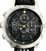 NIXON ニクソン 「48-20 CHRONO」 メンズ クォーツ アナログ クロノグラフ デイト ステンレス ラバーベルト 腕時計 黒文字盤 稼働品