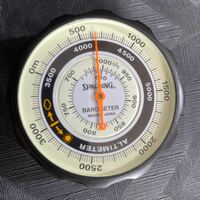  エバートラスト 高度計 アナログ 気圧計 天気センサー 付き ブラック 