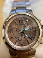 シチズン クロスシー H504-T012493 ソーラー デイト ピンク文字盤 CITIZEN XC 稼働 レディース腕時計