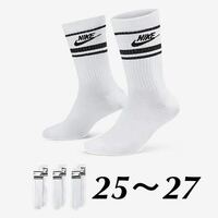 新品 ナイキ ソックス 3足 （黒）靴下25～27