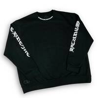 CHROME HEARTS Neck Logo Crewneck Sweatshirt XL 黒 クロムハーツ ネックロゴ クルーネック スウェット トレーナー プルオーバー プリント