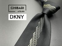 DKNY　ダナキャラン　ストライプ柄　ネクタイ　3本以上送料無料　ブラック　0501029