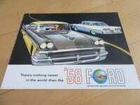 フォード▼△５８年ＵＳＡ版フォードシリーズ古車絵カタログ