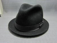 USA製　NEW YORK HAT ニューヨークハット　ウールハット　帽子　黒　Mサイズ　S2404D