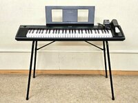 【直接引き取り歓迎】YAMAHA ヤマハ ピアジェーロ NP-12B 電子キーボード 61鍵盤 練習 演奏 シンプルデザイン 2017年製