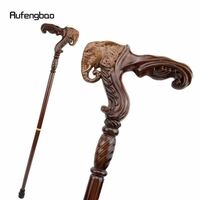 D023:茶色の木製ヴァンパイアコスチューム　階段　杖　象の杖　装飾的なコスプレパーティー　ファッショナブル