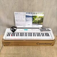 F626-U13-2539 CASIO カシオ LK-526 光ナビゲーションキーボード 電子ピアノ カシオトーン 61鍵盤 ホワイト 2022年製 音出し確認済み ⑥