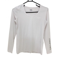 【超美品】キャロウェイ インナーシャツ 白 袖ロゴ レディース M ゴルフウェア 2022年モデル Callaway