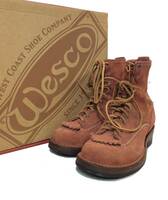 WESCO ウエスコ Jobmaster ジョブマスター レースアップブーツ ワークブーツ ヒール張替済 スウェード レザー ブラウン 革靴 メンズ 8.5E 