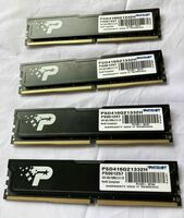 中古　PATRIOT DDR4-2133MHz 16GB (16GB×4枚) PSD416G21332H　PS002367　ジャンク扱いで。