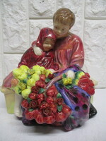 Y896/ROYAL DOULTON ロイヤルドルトン 陶器人形 Flower Sellers Children