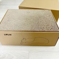 LIFLIX 猫 爪研ぎ段ボール 箱型 つめとぎ【6枚入り】猫ベッド兼用 100％原紙 高密度強化した段ボール 経済的 掃除が楽(43.5×33.5×15.5cm)