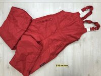 fusalp レディース ナイロン 中綿 オーバーオール スノーウェアパンツ 11-3 身長160 赤