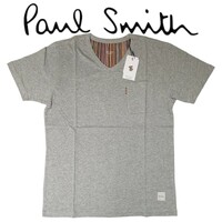 新品 Paul Smith ポールスミス 半袖Tシャツ M マルチストライプ グレー杢 ラウンジウェア LOUNGE WEAR メンズ 春 夏