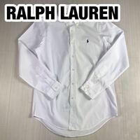 RALPH LAUREN ラルフローレン 長袖シャツ S 170/92A ホワイト 刺繍ポニー ユースサイズ