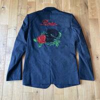 06's ナンバーナイン ガンズ期 テーラードジャケット 美中古 3 正規品 スワロフスキー 刺繍