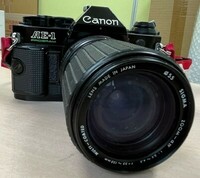 (ジャンク)　カメラ　キャノン　Canon　フィルムカメラ　AE-1 PROGRAM　動作未確認　中古品　レンズまとめ付　付属品画像の通り