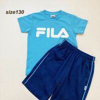 130 FILA フィラ ジャージ 半袖Tシャツ ハーフパンツ 体操着 運動着 スポーツウェア ブルー ネイビー 女の子
