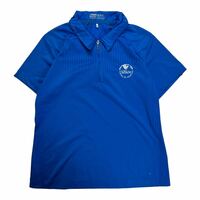 NIKE golf ナイキゴルフ 半袖ポロシャツ ゴルフウェア ブルー ワンポイント刺繍 伸縮 吸湿速乾 スポーツウェア ブルー M