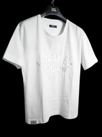 ◆日本製 5351 POUR LES HOMMES × LONSDALE 立体刺繍ロゴ Tシャツ 2 ホワイト 5351プールオム×ロンズデール SHELLAC◆