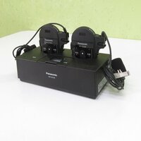 Panasonic パナソニック WX-ST300 マイク（2本セット） ブラック マイク タイピン形 マイクロフォン OA機器 YH13111 中古オフィス家具