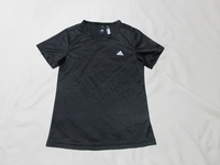 O-839★アディダス・AEROREADY♪黒色/半袖Tシャツ(L)★