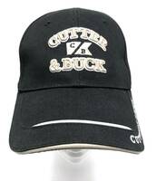 【中古美品】CUTTER & BUCK カッター アンド バック ゴルフキャップ 帽子 刺繍 ブラック フリーサイズ（管14301）