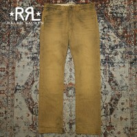 【希少】 RRL Distressed Western Denim Trousers 【32】 ディストレスト ウエスタン デニム トラウザー ブラウン ジーンズ Ralph Lauren