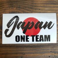 【送料無料】ONE TEAM ワンチーム 日本代表応援 シール 日本 Japan ニッポン ステッカー カッティング 文字だけが残る