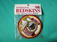 NFL　REDSKINS レッドスキンズ　５０周年記念　1937-1986　ワッペン　当時物　未開封品