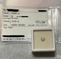 Dカラーダイヤモンド　D.VVS2.VG　0.500ct ルース