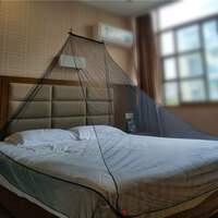 吊り下げ式 モスキートネット 蚊帳 キングベッドサイズ 大きいサイズ 虫よけ網 キャンプ アウトドアに